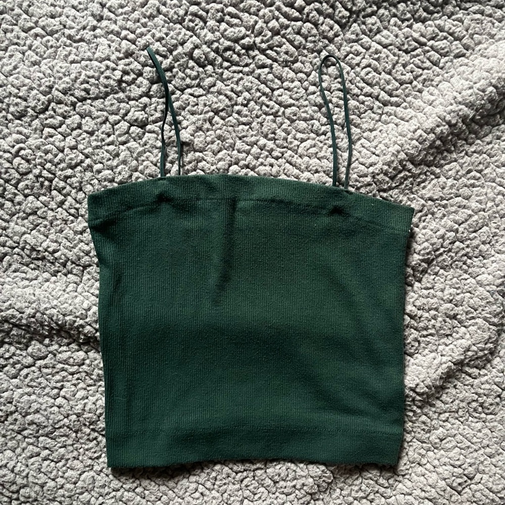 dark green crop top